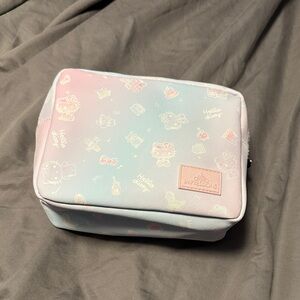 Impressions Light Pink and White Cosmetic Bag
